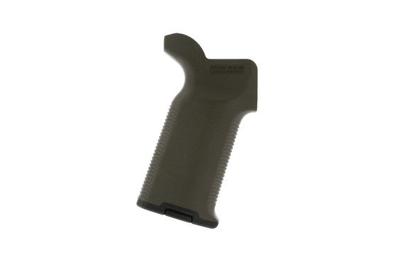 Magpul MOE K2+ pistol grip Olive Drab Green features a high beavertail